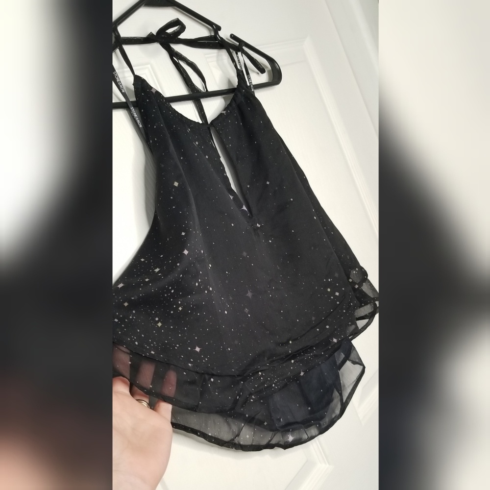 Galaxy crop top halter
